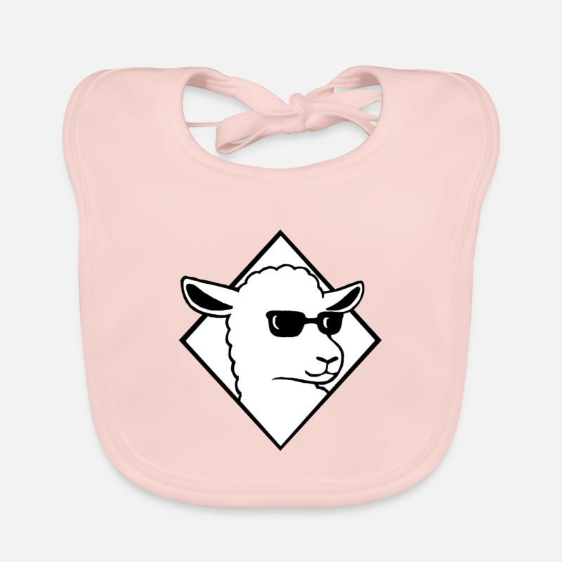 Schaf mit Sonnebrille Cooler Schafbock Baby Bio-Lätzchen