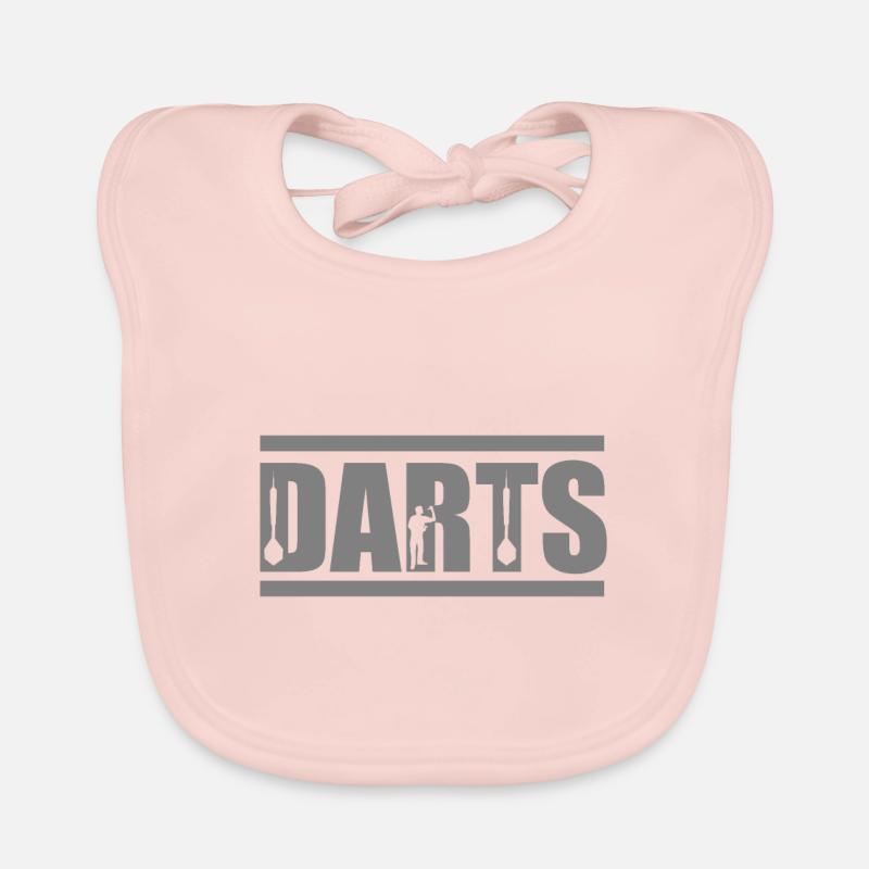 Motif de fléchettes - Bavoir bio Bébé - rose