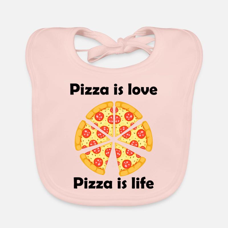Pizza Organic Baby Bibs