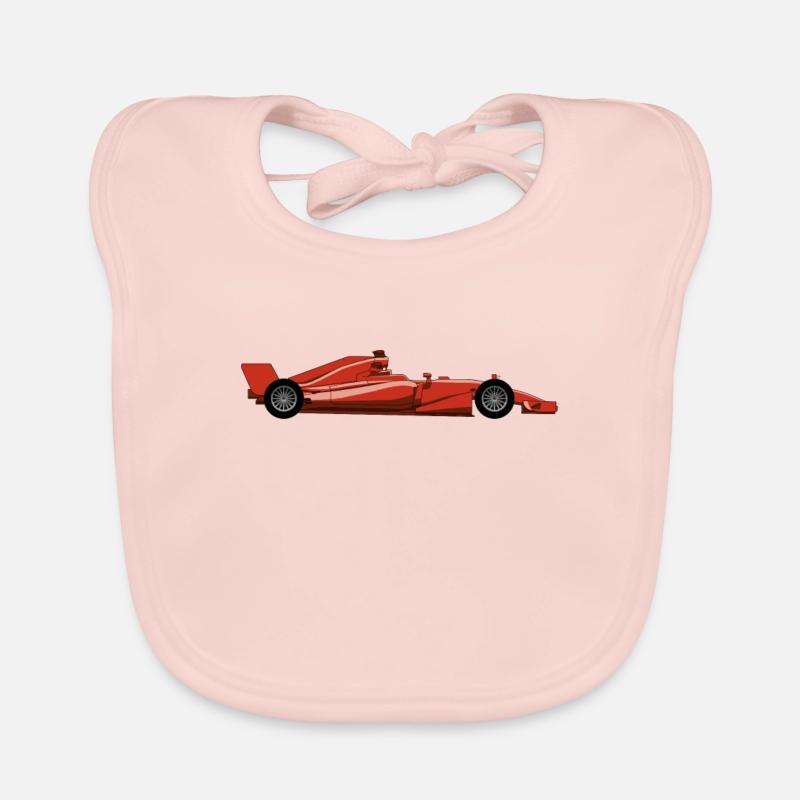 Chemise de voiture de course de formule - Bavoir bio Bébé - rose