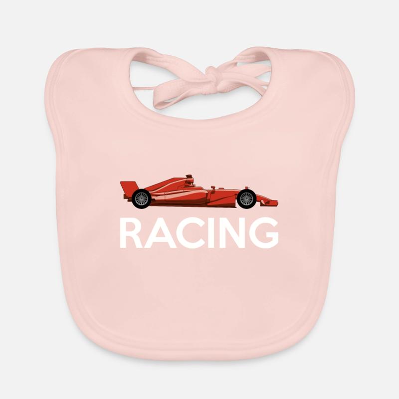 formula racing car Organic Baby Bibs