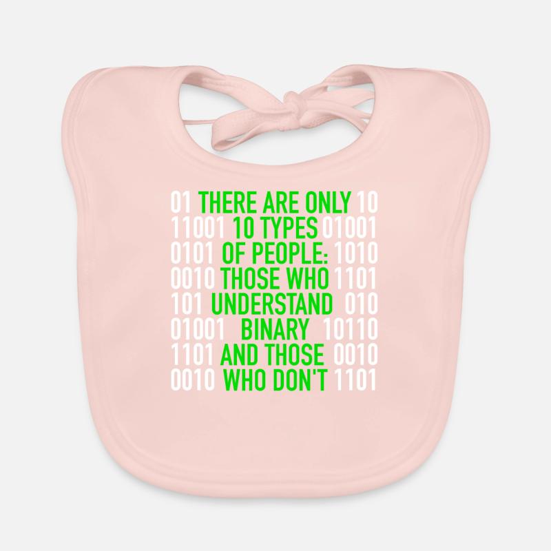There are only 10 Types of People Binary Code Organic Baby Bibs