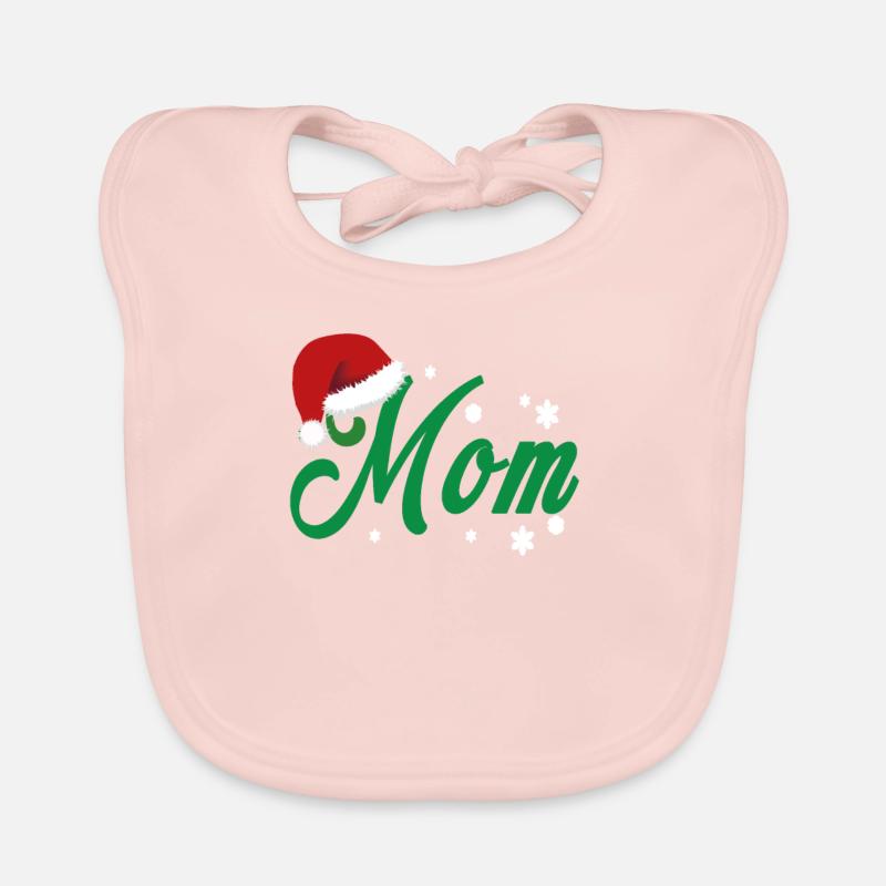 Maman de noel - Bavoir bio Bébé - rose