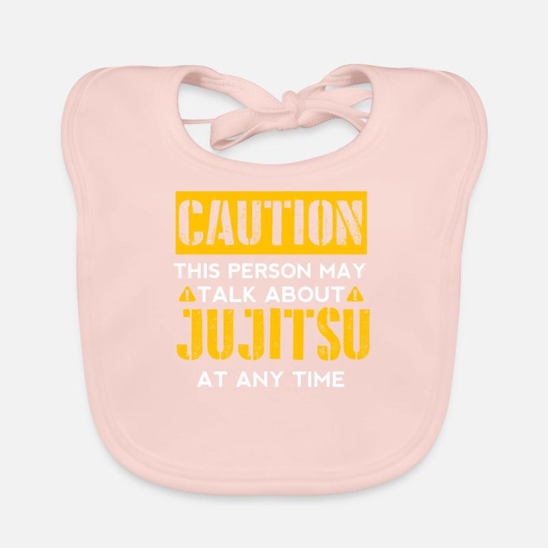 CAUTION - Jujitsu Fan Baby Bio-Lätzchen