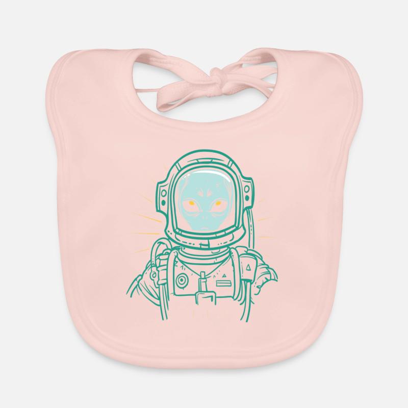 Alien Astronaut Space Pilote spatial Bavoir bio Bébé