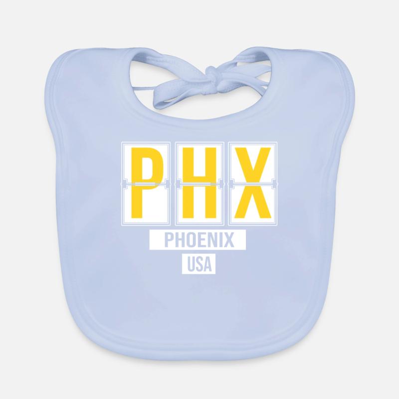 PHX Phoenix Sky Harbor International Airport Code Organic Baby Bibs