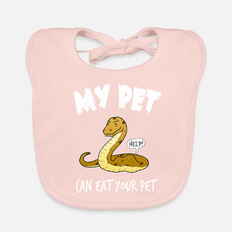 Schlange Python Haustier Lustig Geschenk Baby Bio-Lätzchen