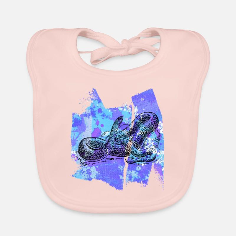 snake snake snake python t shirt Organic Baby Bibs