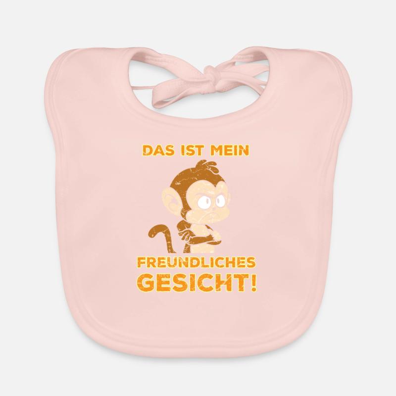 Freundlicher Affe Baby Bio-Lätzchen
