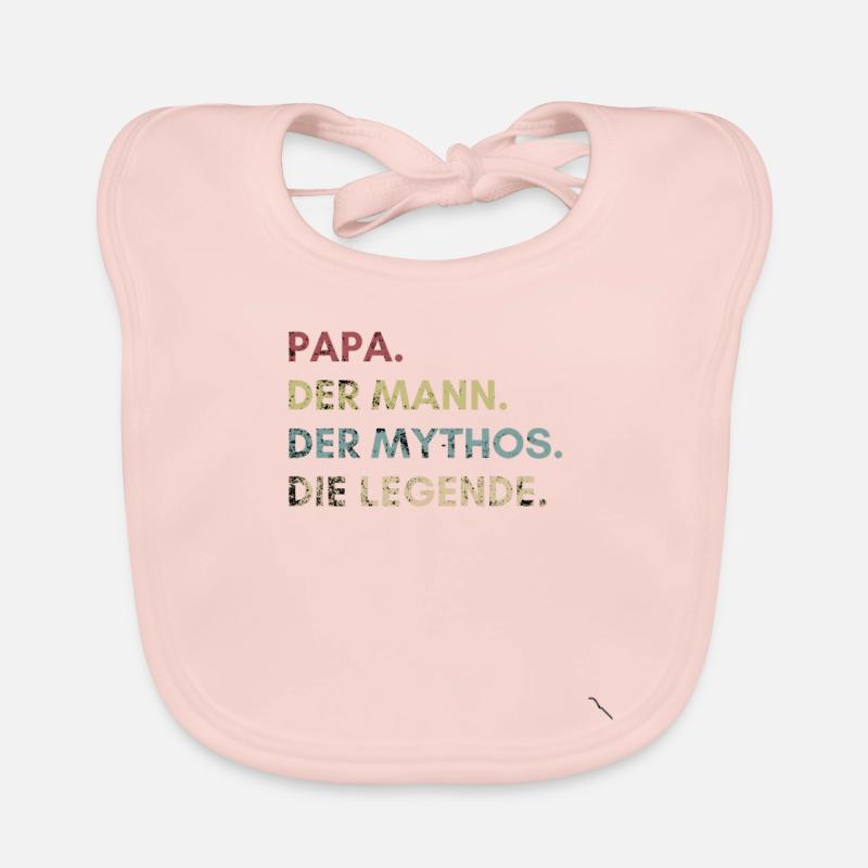Papa Mann Mythos Legende Väter Shirt Geschenk - Baby Bio-Lätzchen - Rose