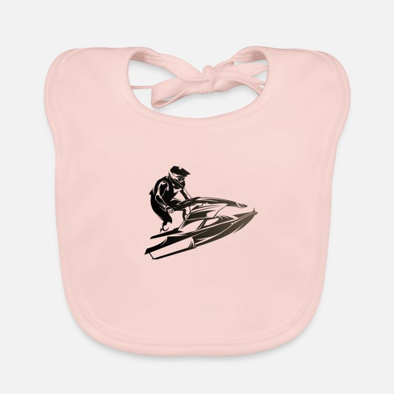 Jet Ski Waterskiing Water Waves Surfing Organic Baby Bibs