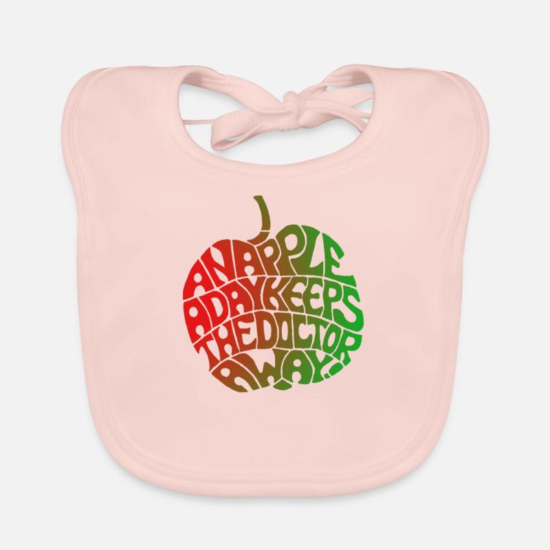 "Apple Design" Rouge - Vert par Chris Illustrations Bavoir bio Bébé