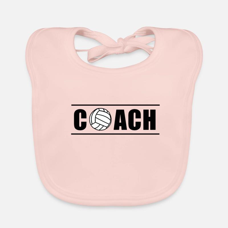 Volleyball Beachvolleyball Trainer Coach Geschenk Baby Bio-Lätzchen