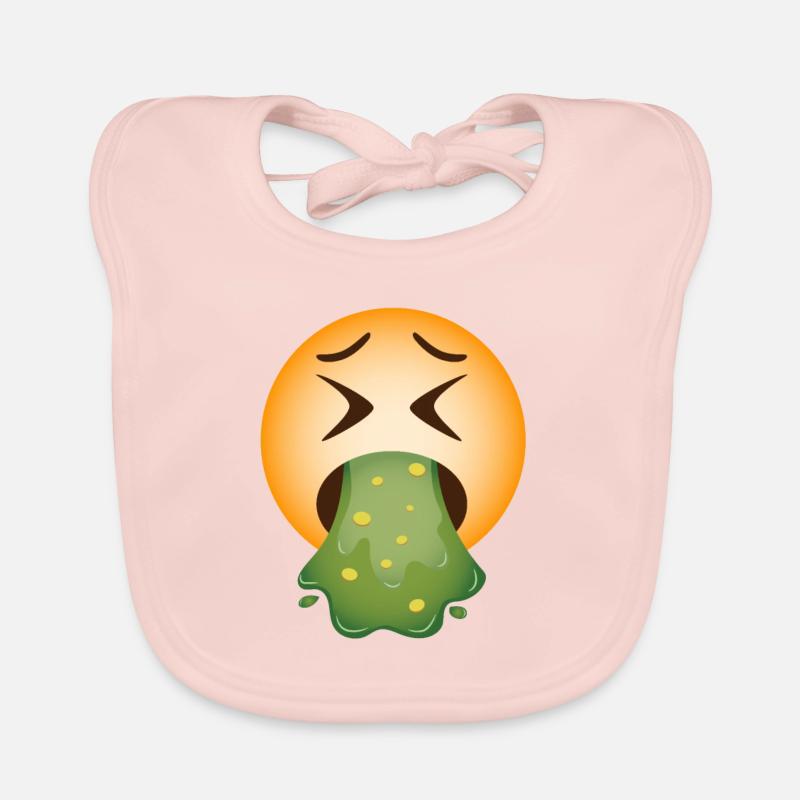 Puke Vomiting Handed Vomit Gift Organic Baby Bibs