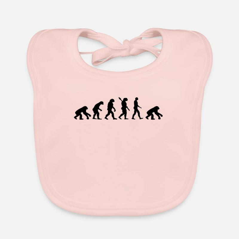 Evolution Affe Mensch lustig Neandertaler Freak Baby Bio-Lätzchen