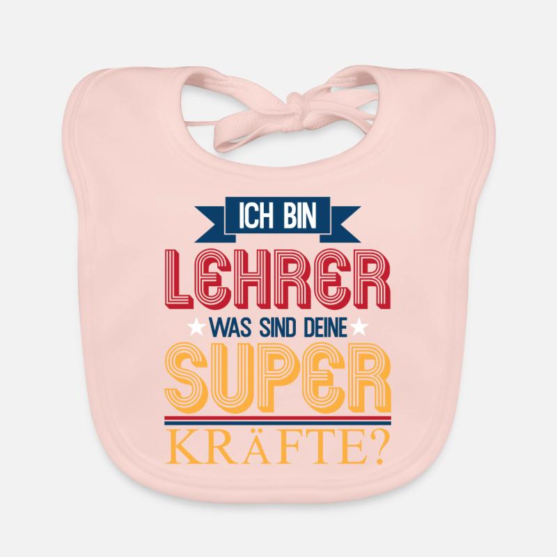 Ich bin Lehrer Superkraft Baby Bio-Lätzchen