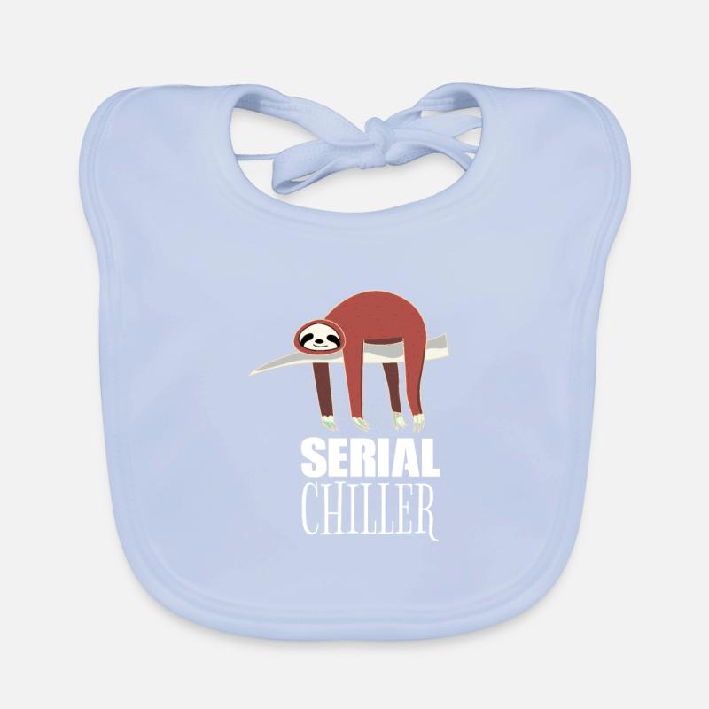 Serial chiller serial killer serial killer sloth Organic Baby Bibs