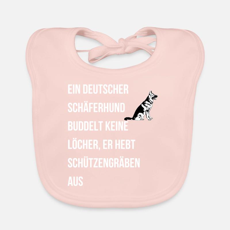 Ein deutscher Schaeferhund Baby Bio-Lätzchen