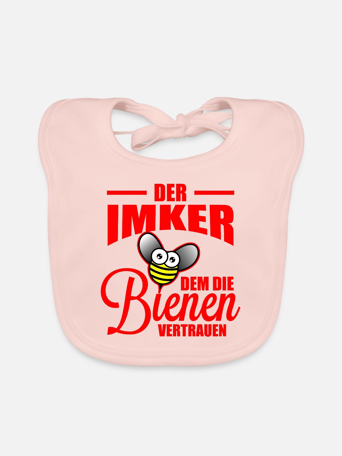 Imker - Baby Bio-Lätzchen - Rose - Vorne
