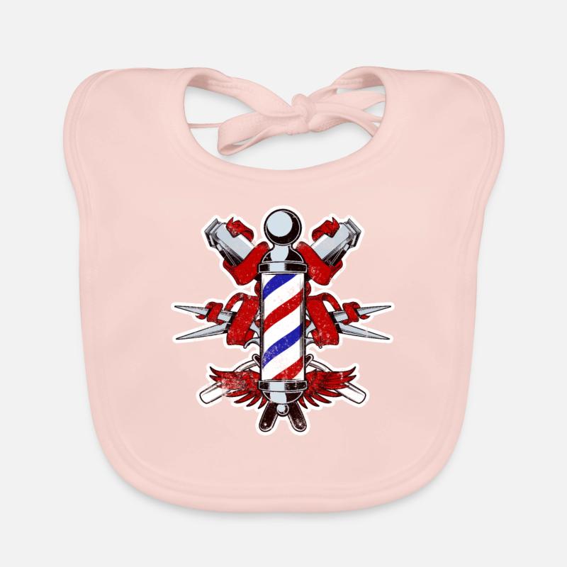 Barber - Barbier Pole - Geschenk Baby Bio-Lätzchen