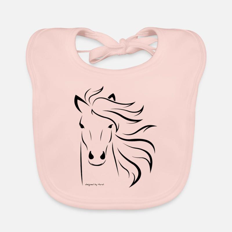 Pferdekopf Baby Bio-Lätzchen