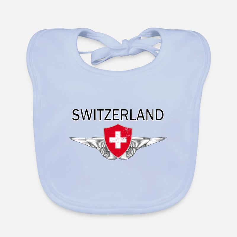 Schweiz Schweizer stolz Geschenk National Baby Bio-Lätzchen