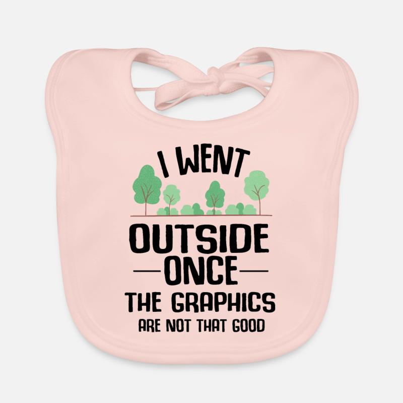 Gamer Outdoors graphic break resolution joke gift Organic Baby Bibs