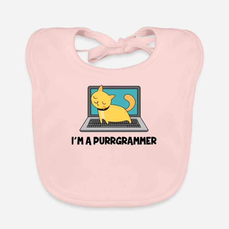 Cadeau de Nerd d'ordinateur de programmeur de chat de chat Bavoir bio Bébé