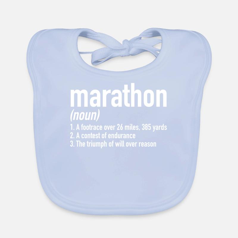 Marathon Definition | Marathon runners running Organic Baby Bibs