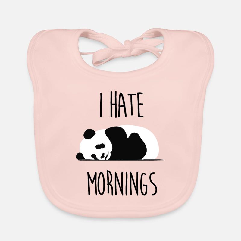Je déteste le panda du matin Je déteste le week-end Bavoir bio Bébé