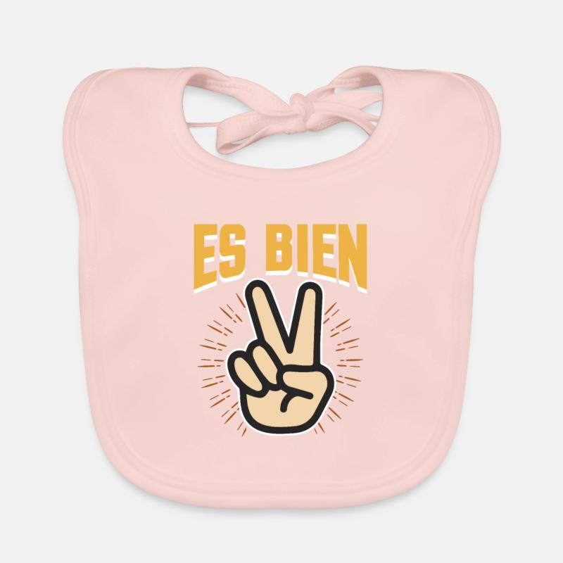 C'est bon! Design cool et décontracté avec signe de paix Bavoir bio Bébé