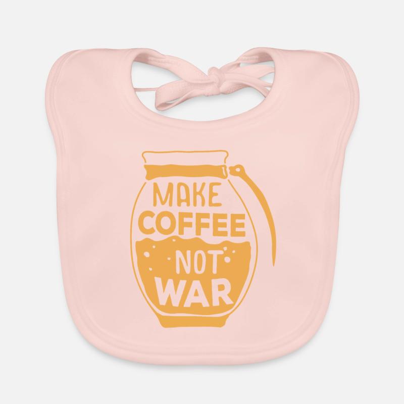 Make Coffee Not War Kaffee Spruch Baby Bio-Lätzchen