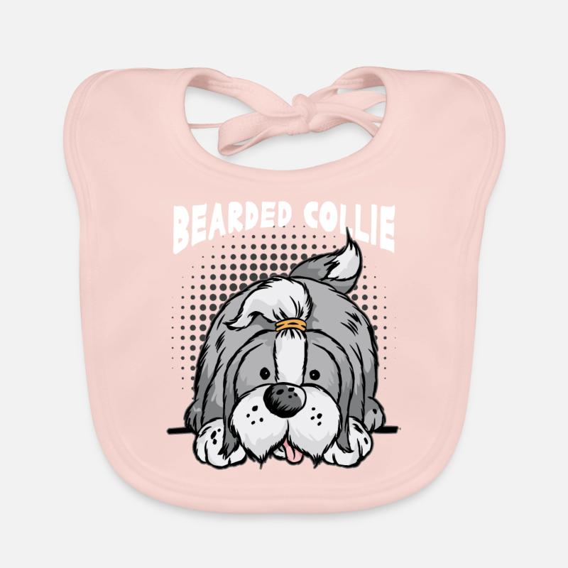 BEARDED COLLIE Border Collie Rough Collies Sheltie Bavoir bio Bébé