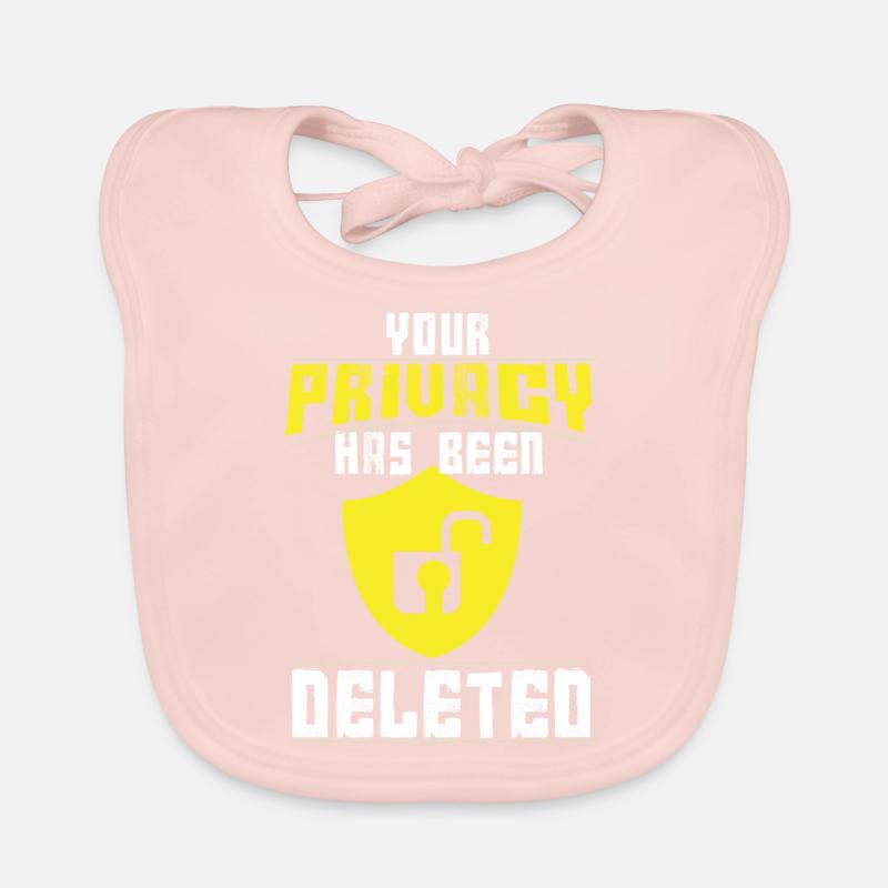 Funny Anti Privacy Hacker or Computer Geek gift Organic Baby Bibs