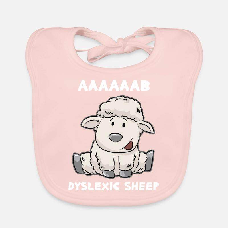 Dyslexie Dyslexique Mouton dyslexique Bavoir bio Bébé