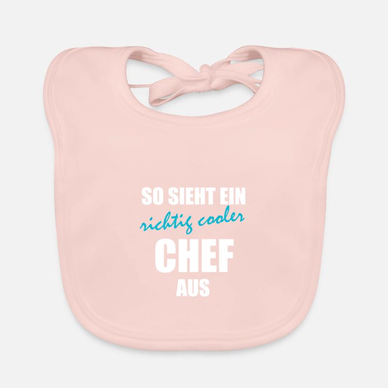 So sieht ein richtig cooler Chef aus Geschenkidee - Baby Bio-Lätzchen - Rose