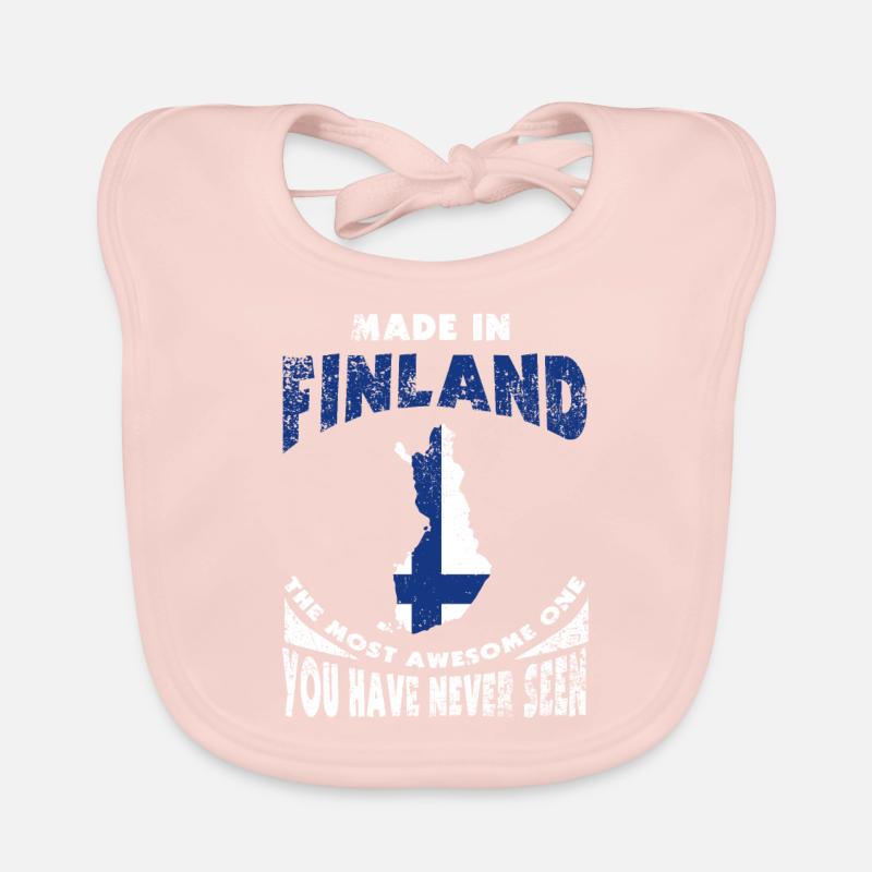 Finlande - Bavoir bio Bébé - rose
