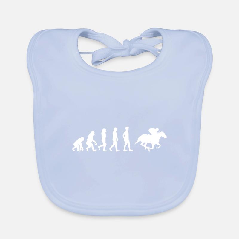 Rider Riding Equestrian Evolution Human Gift Organic Baby Bibs
