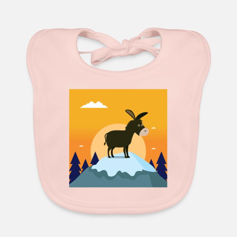 Donkeys on top Organic Baby Bibs