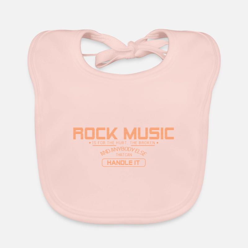 Rock Musik - Baby Bio-Lätzchen - Rose