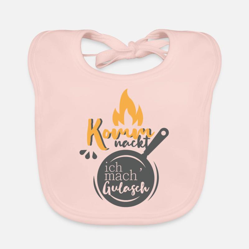 KOMM NACKT ICH MACH GULASCH KOCHEN GESCHENK Baby Bio-Lätzchen