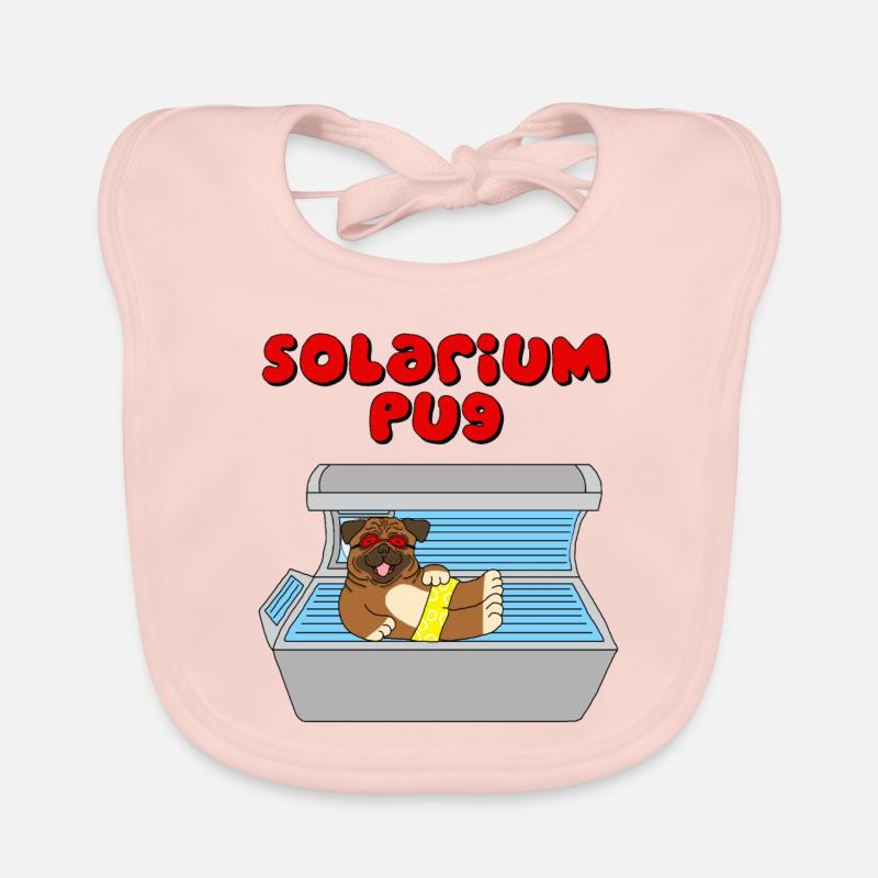 solarium mops pug Baby Bio-Lätzchen