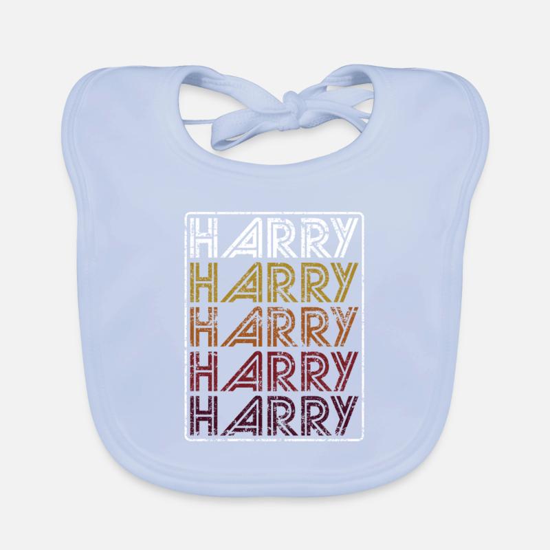 Harry Retro Wordmark Pattern Distressed Geschenk Baby Bio-Lätzchen