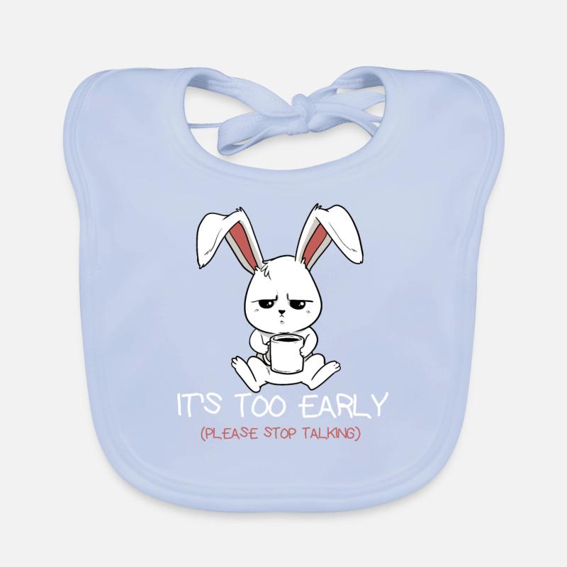Kaffee Hase Früh Morgens Kaninchen Müde Geschenk Baby Bio-Lätzchen