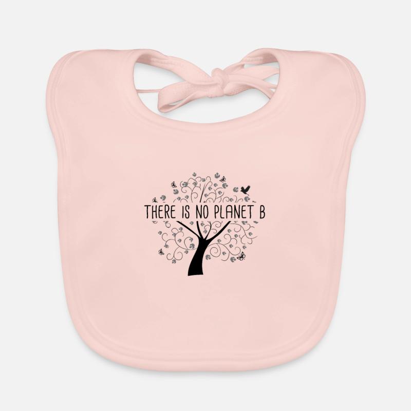 Il n'y a pas de planète B - L'environnement terrestre du Jour de la Terre - Bavoir bio Bébé - rose
