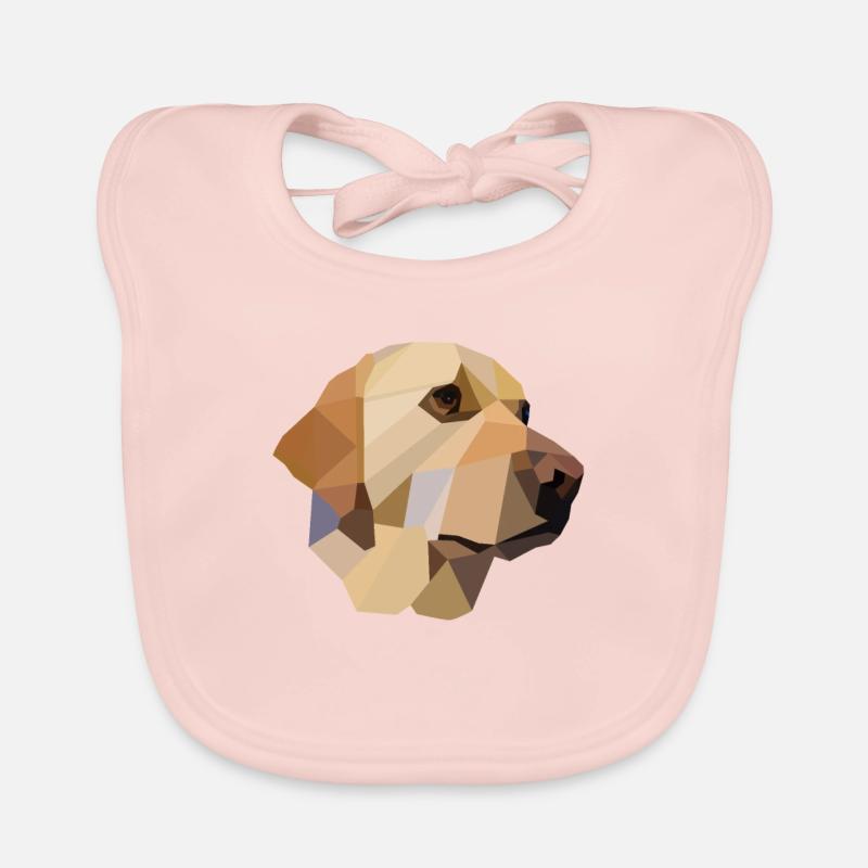 Conception de polygone de cadeau canin chien Labrador jaune Bavoir bio Bébé