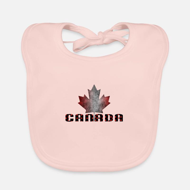 Feuille d'érable du Canada - Feuille d'érable du Canada - Bavoir bio Bébé - rose
