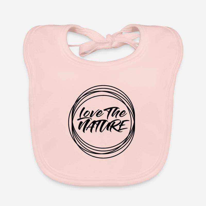 Aimer la nature - aimer la nature - Bavoir bio Bébé - rose