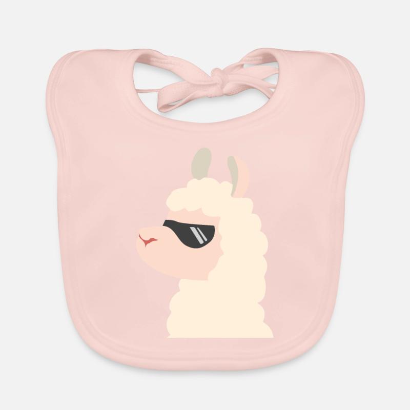 Llama sunglasses Alpaca gift Organic Baby Bibs