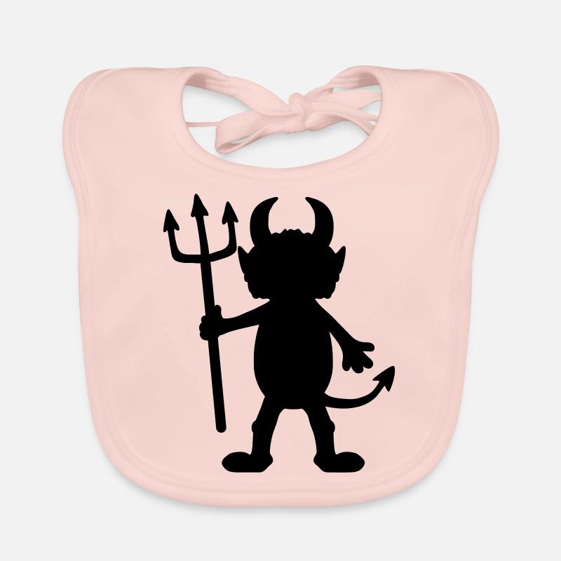 Devil man cartoon character Organic Baby Bibs